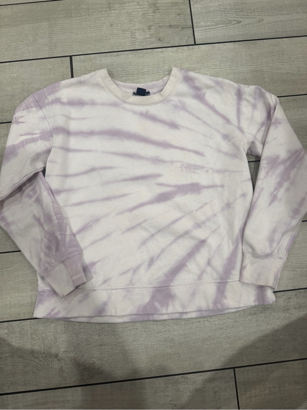 Splendid Lavender Tie-Dye Crewneck Sweatshirt
